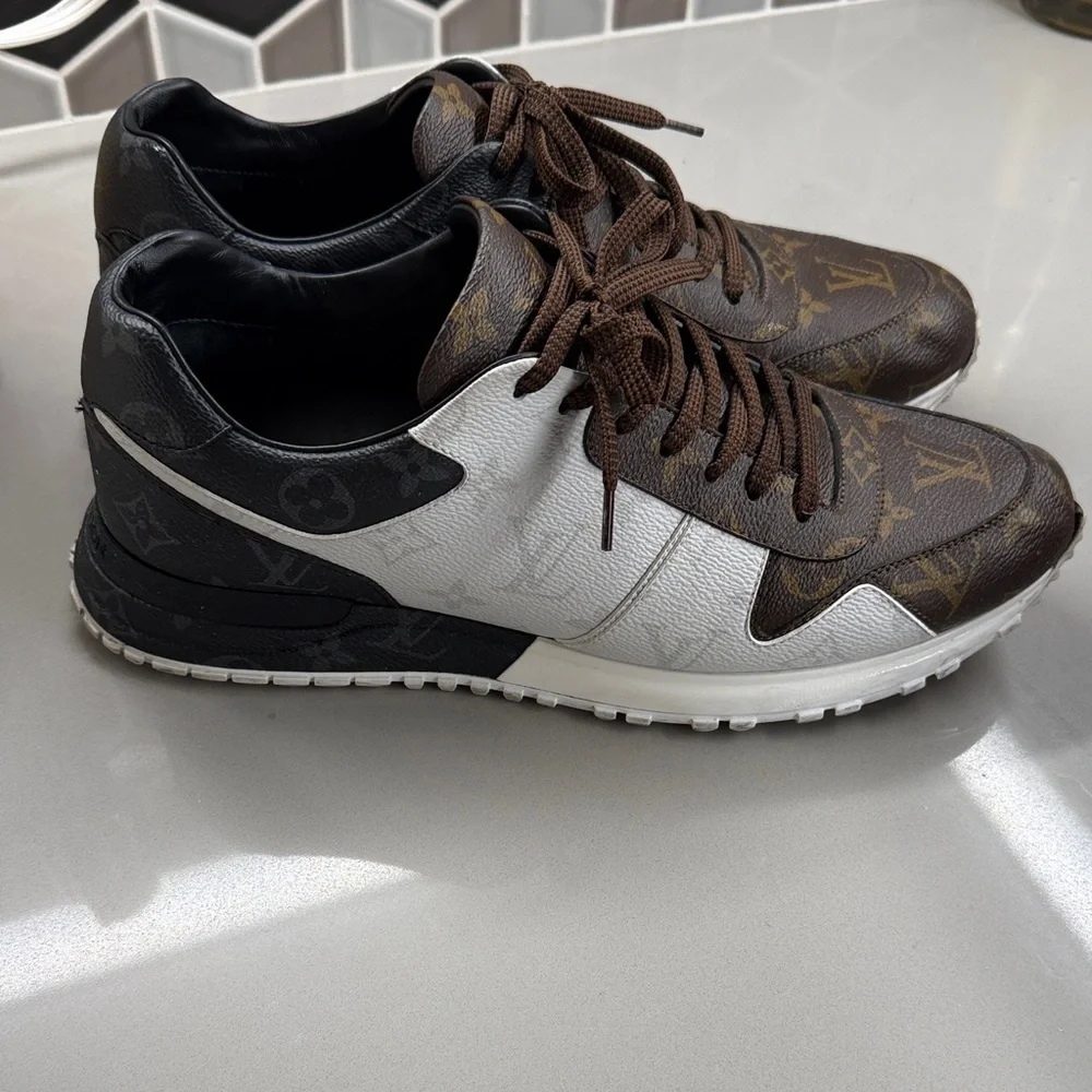 Louis Vuitton Monogram Brown and White Sneakers - Picture 2 of 4